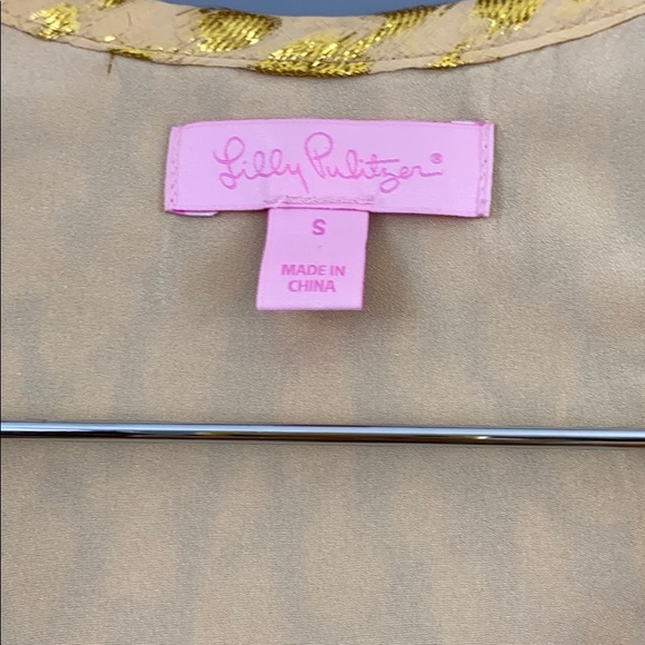 Lilly Pulitzer Gold Snakeskin Mini Small - Picture 3 of 6